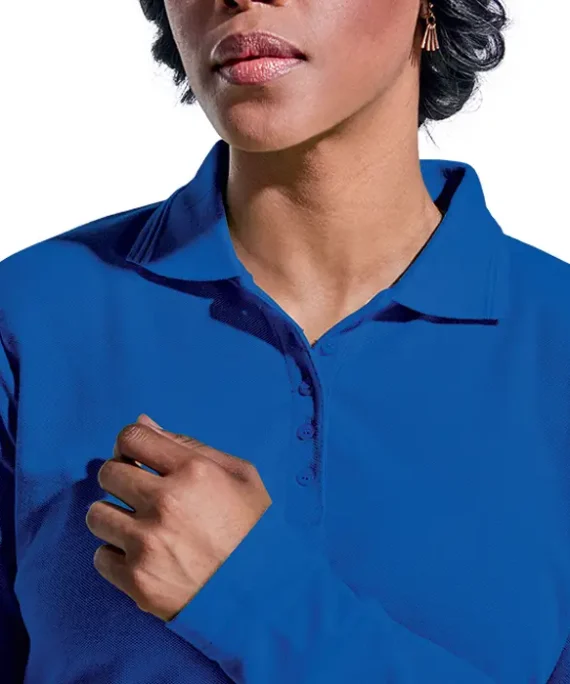 175g Pique Knit Long Sleeve Golfer Ladies(L175-LONG)